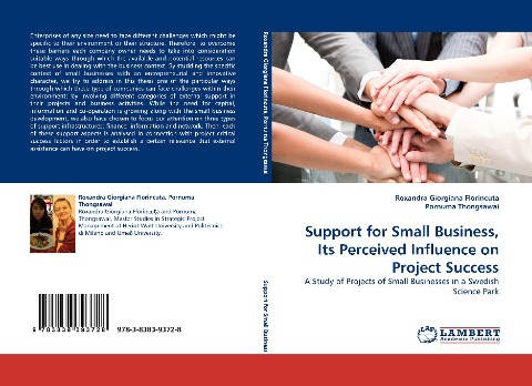 Support for Small Business, Its Perceived Influence on Project Success: A Study of Projects of Small Businesses in a Swedish Science Park