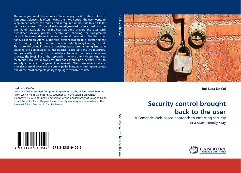 Security control brought back to the user: A Semantic Web-based approach to enforcing security in a user-friendly way
