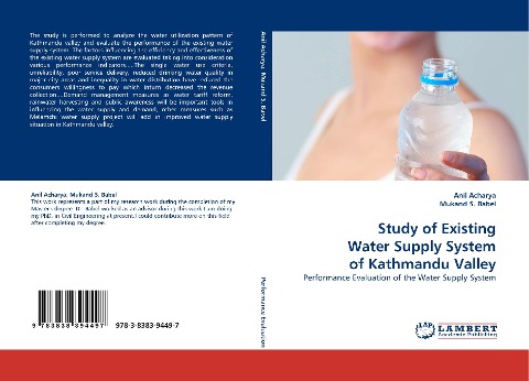 Study of Existing Water Supply System of Kathmandu Valley: Performance Evaluation of the Water Supply System