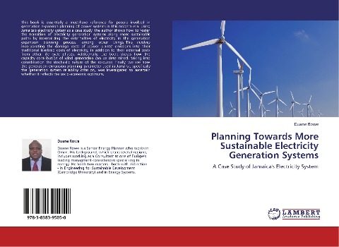 Planning Towards More Sustainable Electricity Generation Systems: A Case Study of Jamaicas Electricity System