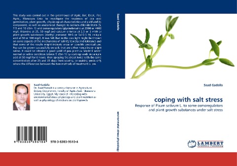 coping with salt stress: Response of Pisum sativum L. to some osmoregulators and plant growth substances under salt stress