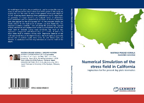 Numerical Simulation of the stress field in California: Implication for the present day plate kinematics