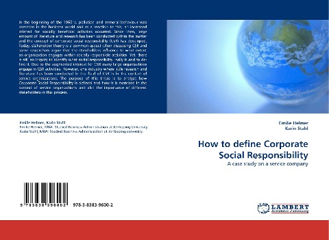How to define Corporate Social Responsibility: A case study on a service company