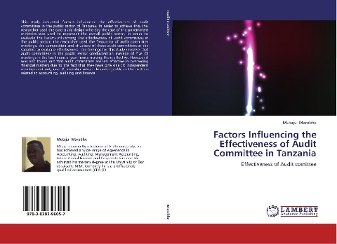 Factors Influencing the Effectiveness of Audit Committee in Tanzania: Effectiveness of Audit comittee