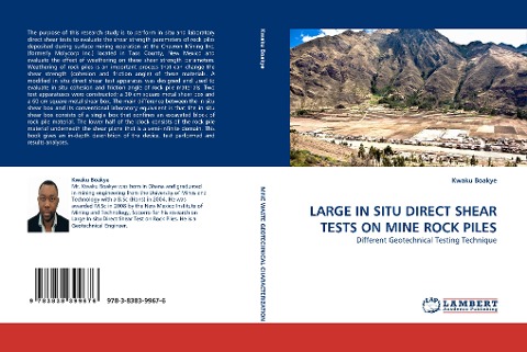 LARGE IN SITU DIRECT SHEAR TESTS ON MINE ROCK PILES: Different Geotechnical Testing Technique