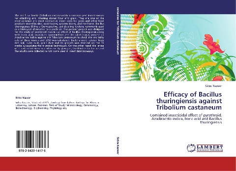 Efficacy of Bacillus thuringiensis against Tribolium castaneum: Combined insecticidal effect of pyrethroid, Azadirachta indica, boric acid and Bacillus thuringiensis