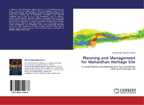 Planning and Management for Mahasthan Heritage Site: A comprehensive development plan for a tentatively listed world heritage site