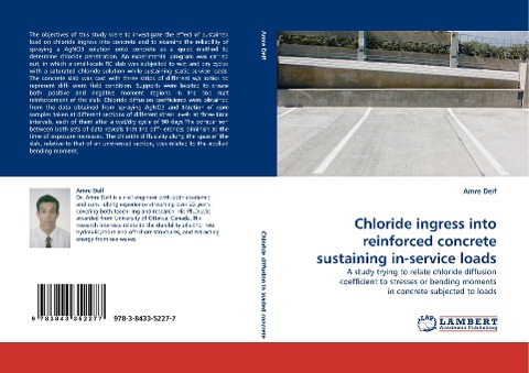 Chloride ingress into reinforced concrete sustaining in-service loads: A study trying to relate chloride diffusion coefficient to stresses or bending moments in concrete subjected to loads