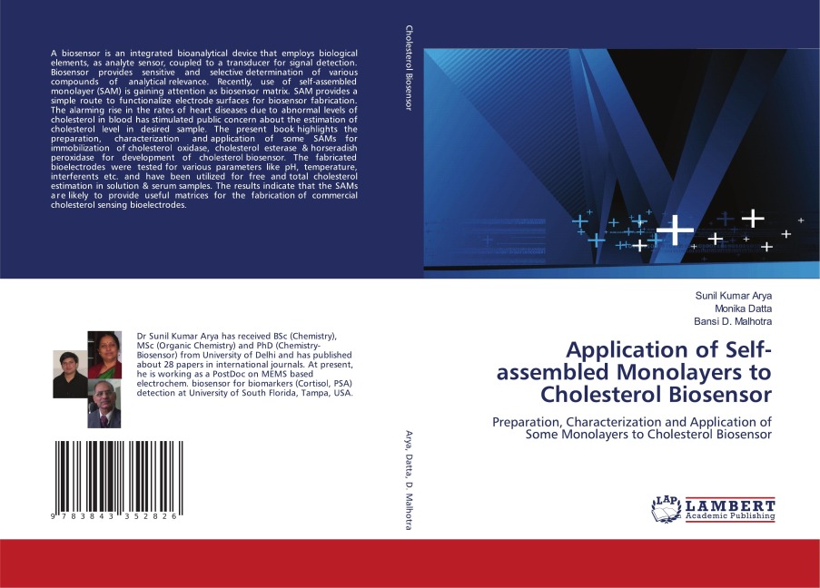 Application of Self-assembled Monolayers to Cholesterol Biosensor: Preparation, Characterization and Application of Some Monolayers to Cholesterol Biosensor