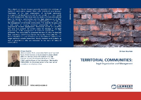 TERRITORIAL COMMUNITIES:: Legal Organization and Management
