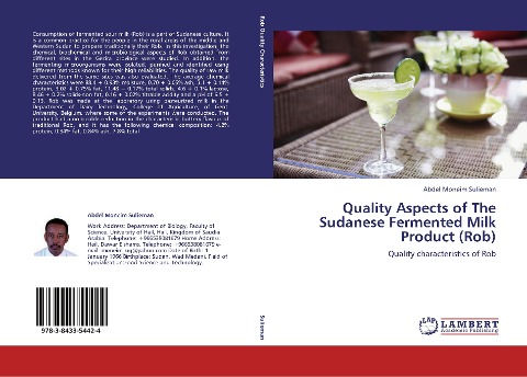 Quality Aspects of The Sudanese  Fermented Milk Product  (Rob): Quality characteristics of Rob