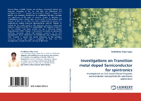 Investigations on Transition metal doped Semiconductor for spintronics: Investigations on ZnO based Diluted Magnetic Semiconductor nanoparticles for spintronics applications