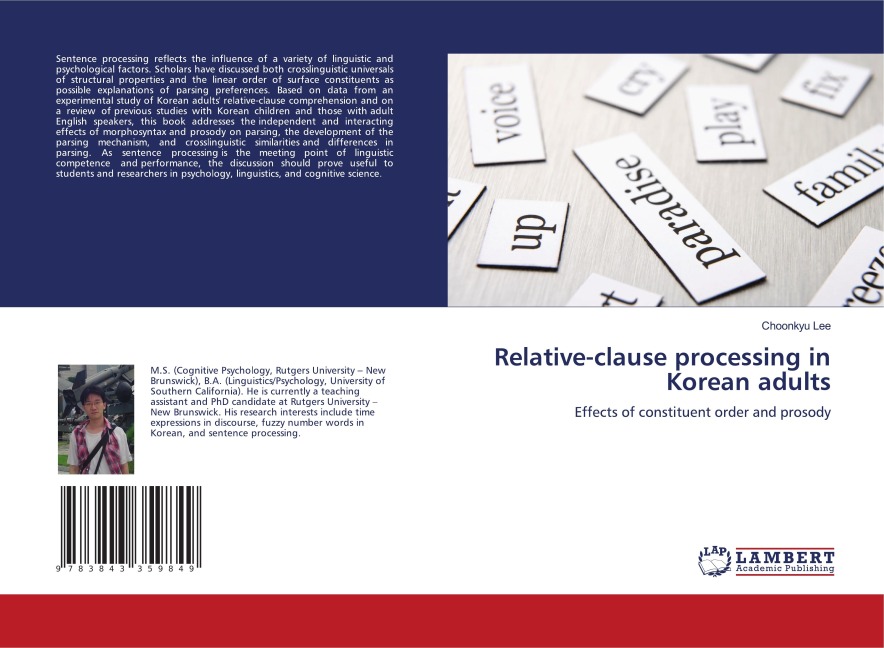Relative-clause processing in Korean adults: Effects of constituent order and prosody
