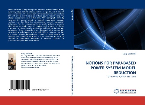 NOTIONS FOR PMU-BASED POWER SYSTEM MODEL REDUCTION: OF LARGE POWER SYSTEMS