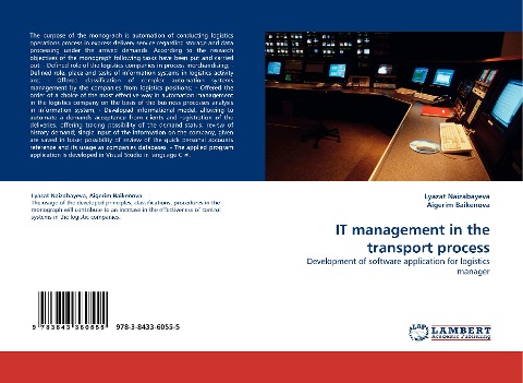 IT management in the transport process: Development of software application for logistics manager