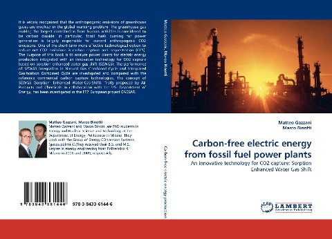 Carbon-free electric energy from fossil fuel power plants: An innovative technology for CO2 capture: Sorption Enhanced Water Gas Shift