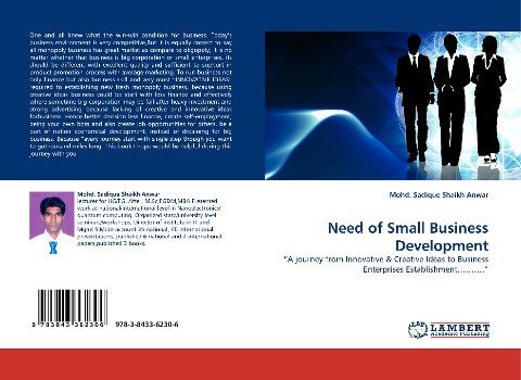 Need of Small Business Development: A journey from Innovative & Creative Ideas to Business Enterprises Establishment..........