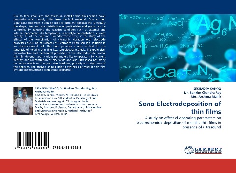 Sono-Electrodeposition of thin films: A study on effect of operating parameters on electrochemical deposition of metallic thin films in presence of ultrasound
