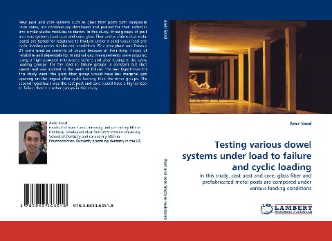 Testing various dowel systems under load to failure and cyclic loading: In this study, cast post and core, glass fiber and prefabricated metal posts are compared under various loading conditions