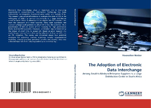 The Adoption of Electronic Data Interchange: Among Small to Medium Enterprise Suppliers to a Large Distribution Center in South Africa