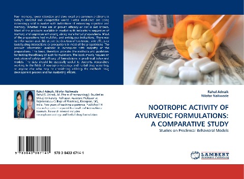 NOOTROPIC ACTIVITY OF AYURVEDIC FORMULATIONS: A COMPARATIVE STUDY: Studies on Preclinical Behavioral Models