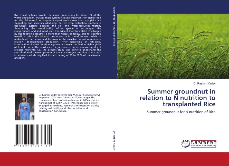 Summer groundnut in relation to N nutrition to transplanted Rice: Summer groundnut for N nutrition of Rice