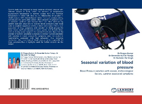 Seasonal variation of blood pressure: Blood Pressure variation with season, meteorological factors, summer associated symptoms