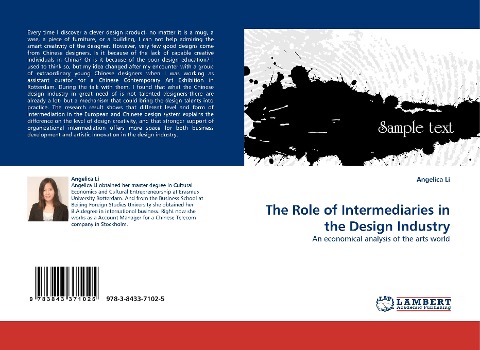 The Role of Intermediaries in the Design Industry: An economical analysis of the arts world
