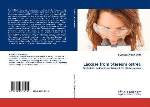 Laccase from Stereum ostrea: Production, purification of laccase from Stereum ostrea