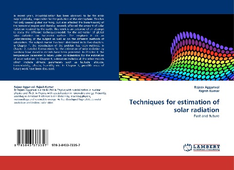 Techniques for estimation of solar radiation: Past and future
