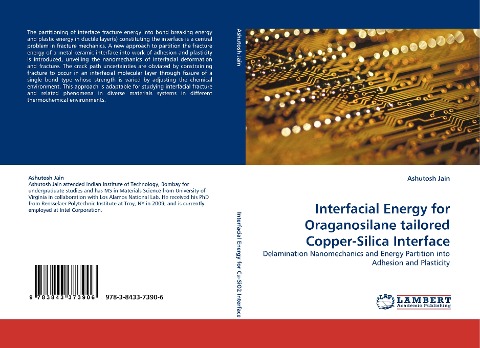 Interfacial Energy for Oraganosilane tailored Copper-Silica Interface: Delamination Nanomechanics and Energy Partition into Adhesion and Plasticity