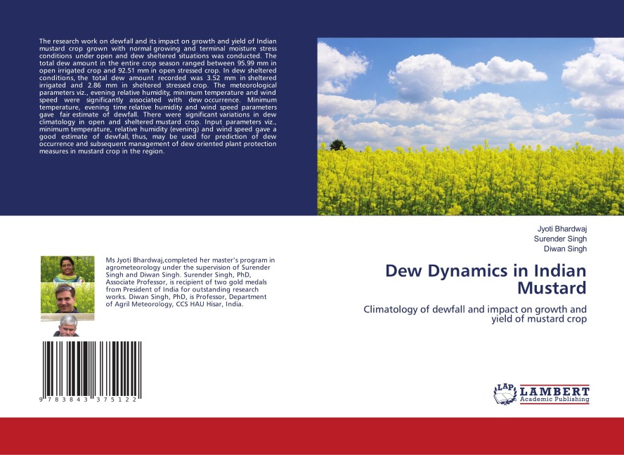 Dew Dynamics in Indian Mustard: Climatology of dewfall and impact on growth and yield of mustard crop