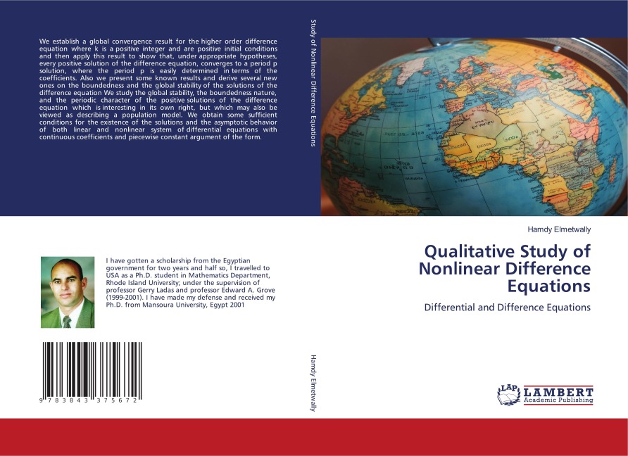 Qualitative Study of Nonlinear Difference Equations: Differential and Difference Equations