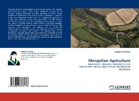 Mongolian Agriculture: ANALYSIS OF IRRIGATED FARMING SYSTEM PROSPECTED FOR TUV AND SELENGE PROVINCES IN MONGOLIA