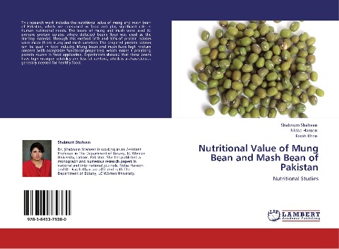 Nutritional Value of Mung Bean and Mash Bean of Pakistan: Nutritional Studies