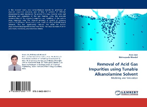 Removal of Acid Gas Impurities using Tunable Alkanolamine Solvent: Modeling and Simulation