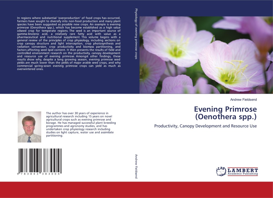Evening Primrose (Oenothera spp.): Productivity, Canopy Development and Resource Use