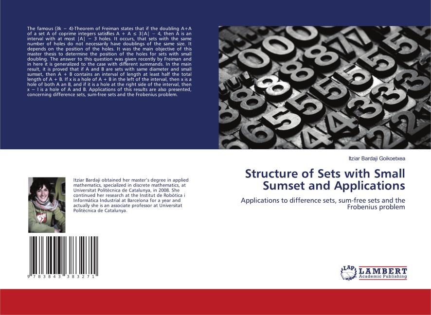 Structure of Sets with Small Sumset and Applications: Applications to difference sets, sum-free sets and the Frobenius problem