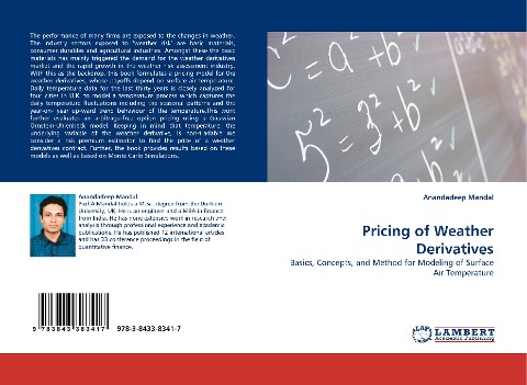 Pricing of Weather Derivatives: Basics, Concepts, and Method for Modeling of Surface Air Temperature