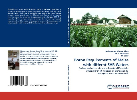 Boron Requirements of Maize with differnt SAR Waters: Sodium and calcium in brackish water differentially affects boron (B) nutrition of plants and its  management on calcareous soils