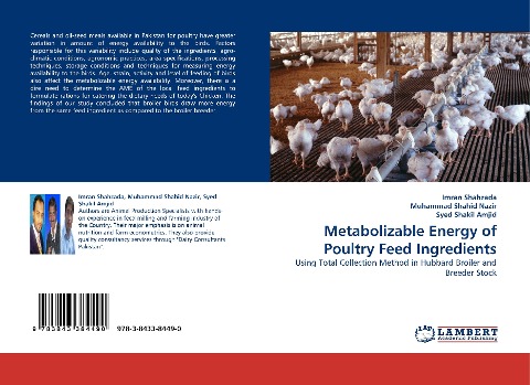 Metabolizable Energy of Poultry Feed Ingredients: Using Total Collection Method in Hubbard Broiler and Breeder Stock