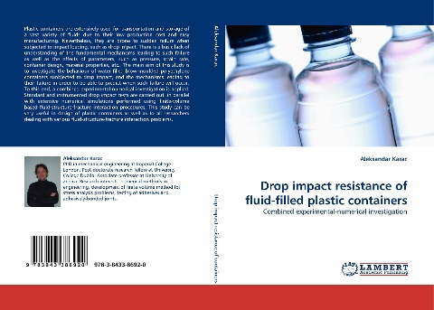 Drop impact resistance of fluid-filled plastic containers: Combined experimental-numerical investigation