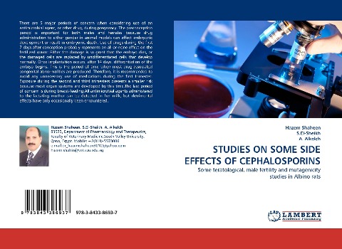 STUDIES ON SOME SIDE EFFECTS OF CEPHALOSPORINS: Some teratological, male fertility and mutagenicity studies in Albino rats