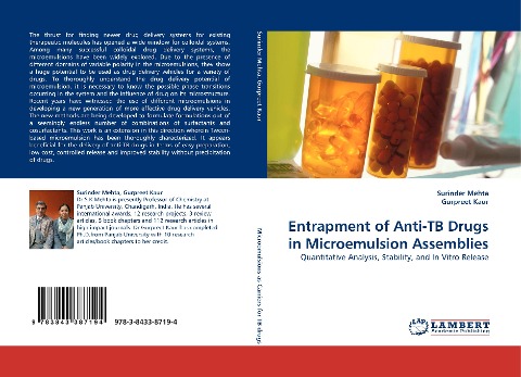 Entrapment of Anti-TB Drugs in Microemulsion Assemblies: Quantitative Analysis, Stability, and In Vitro Release