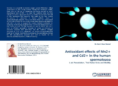 Antioxidant effects of Mn2+ and Cd2+ in the human spermatozoa: Lipid Peroxidation, Thiol Redox Ratio and Motility