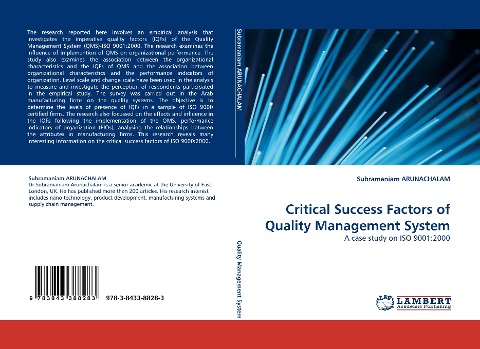 Critical Success Factors of Quality Management System: A case study on ISO 9001:2000
