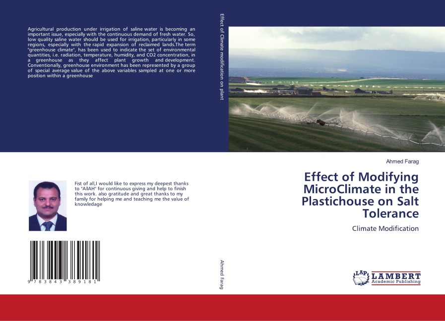 Effect of Modifying MicroClimate in the Plastichouse on Salt Tolerance: Climate Modification