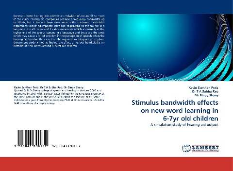 Stimulus bandwidth effects on new word learning in 6-7yr old children: A simulation study of hearing aid output