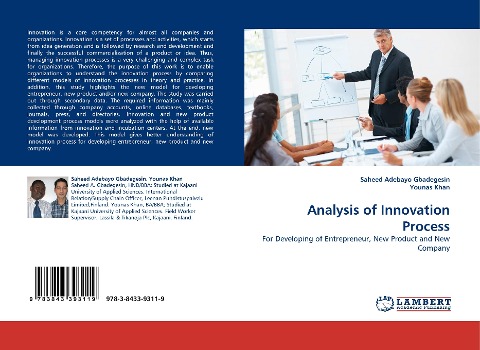 Analysis of Innovation Process: For Developing of Entrepreneur, New Product and New Company