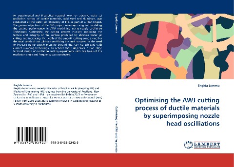 Optimising the AWJ cutting process of ductile materials by superimposing nozzle head oscilliations